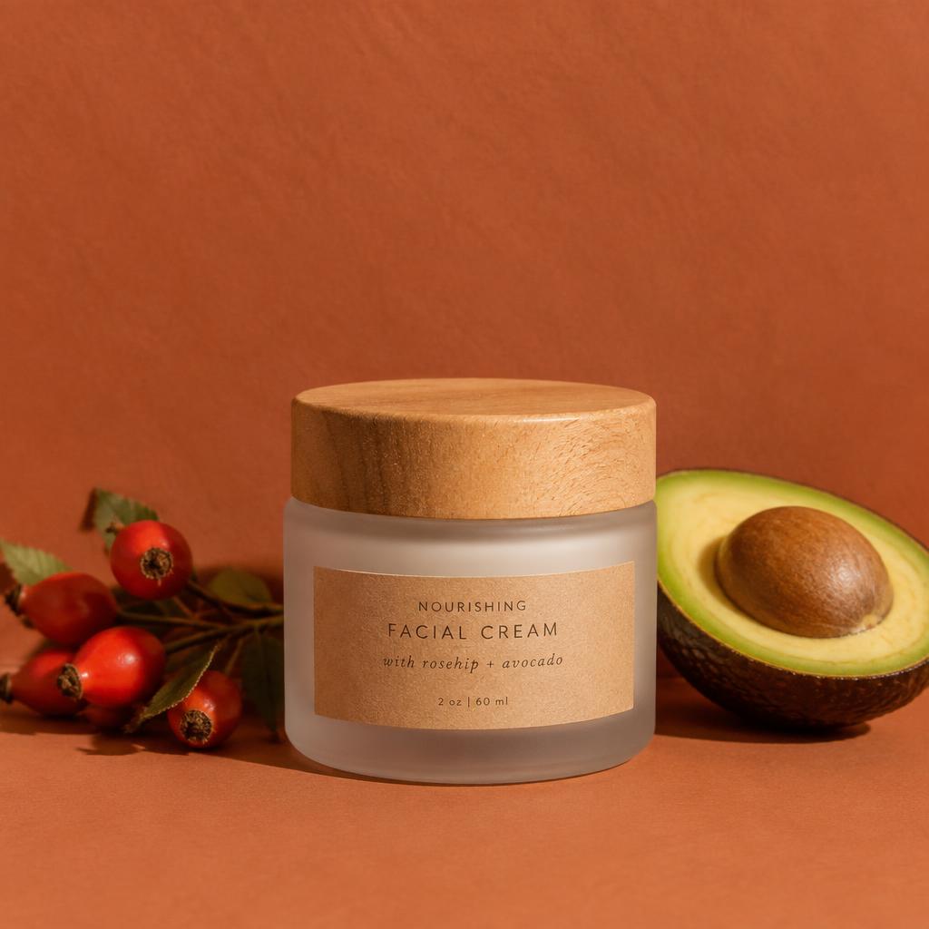 Creme Facial Rosa Mosqueta e Abacate